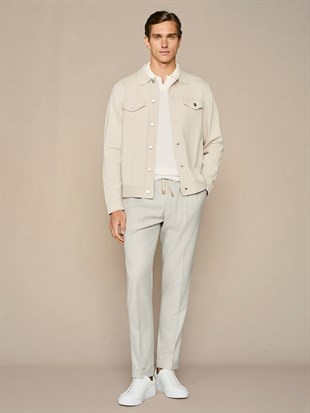 Ekru Polo Yaka Triko