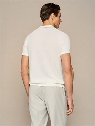 Ekru Polo Yaka Triko