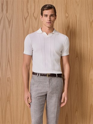 Ekru Polo Yaka Triko