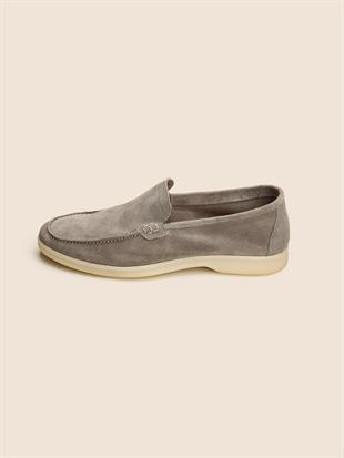 Gri Süet Loafer