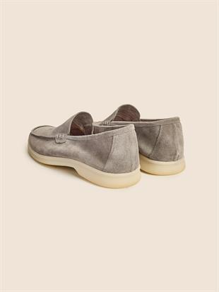 Gri Süet Loafer