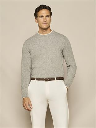 Gri Yün Karışımlı Uzun Kollu Triko