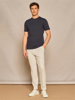 Lacivert Bisiklet Yaka T-shirt