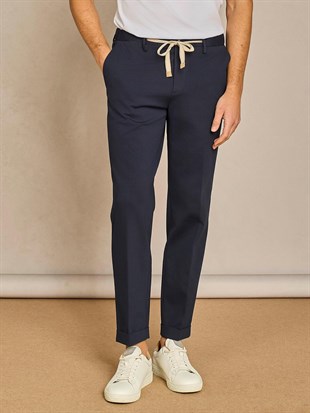 Lacivert Düz Kesim Jogger Pantolon