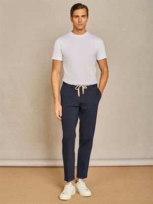 Lacivert Düz Kesim Jogger Pantolon