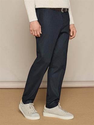 Lacivert Düz Kesim Pantolon