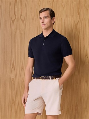 Lacivert Polo Yaka Triko