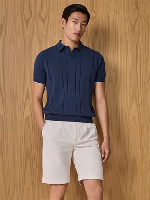 Lacivert Polo Yaka Triko