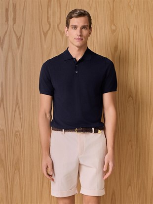 Lacivert Polo Yaka Triko