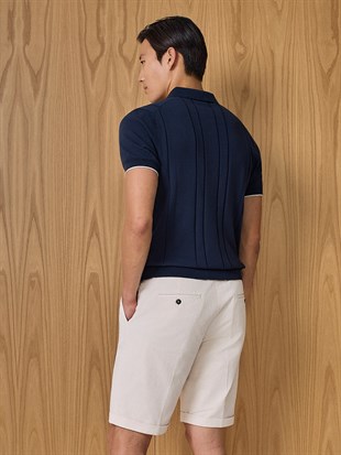 Lacivert Polo Yaka Triko