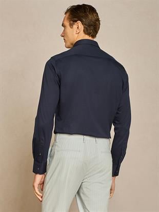 Lacivert Uzun Kollu Gömlek