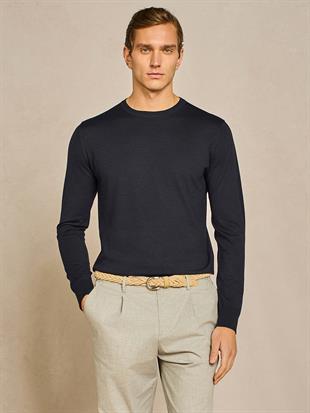 Lacivert Uzun Kollu Triko