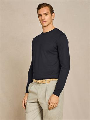 Lacivert Uzun Kollu Triko