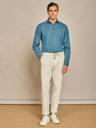 Mavi Uzun Kollu Denim Gömlek