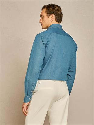 Mavi Uzun Kollu Denim Gömlek
