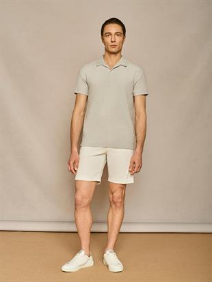 Pamuk Karışımlı Beyaz Kısa Şort