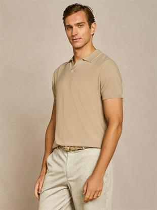 Polo Yaka Kısa Kollu Pamuk T-shirt