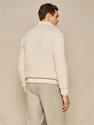 Yün Detaylı Triko Hırka