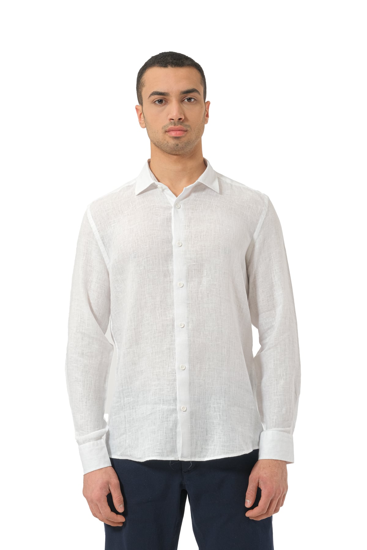 Beyaz Keten Gömlek