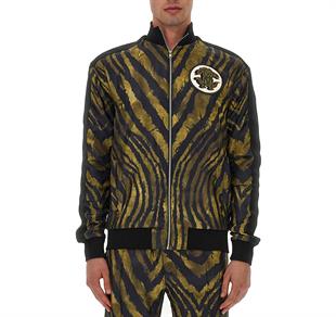 Leopar Desen Fermuarlı Sweatshirt