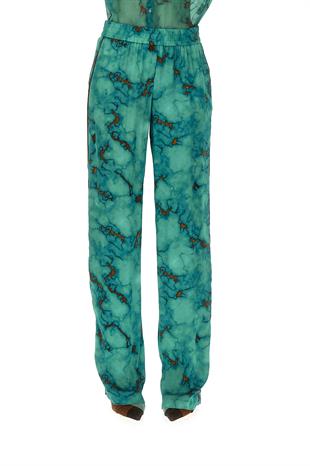 Mermer Efekt Rahat Kesim Spor Pantolon