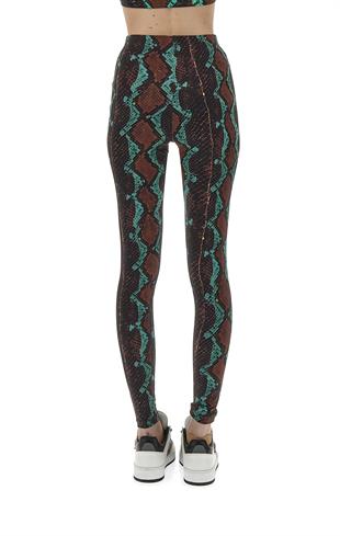 Yılan Derisi Desenli Tayt Pantolon