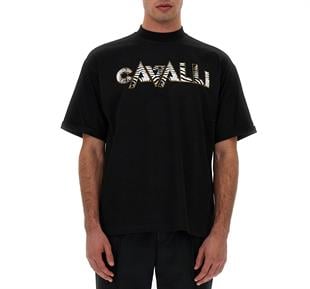 Zebra Desenli Bisiklet Yaka Erkek T-shirt