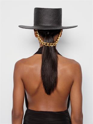 Kalın Zincir Detaylı Gambler Şapka