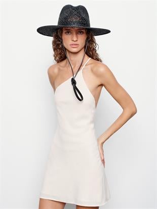 Siyah Askılı Fedora Şapka