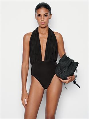 Siyah Deri Saplı Şapka