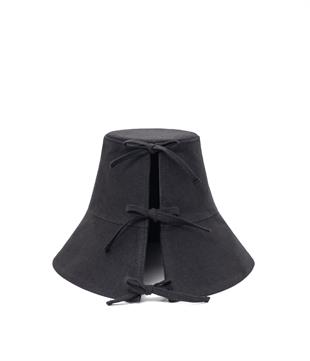 Siyah Fiyonklu Bucket Şapka