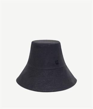 Siyah Fiyonklu Bucket Şapka