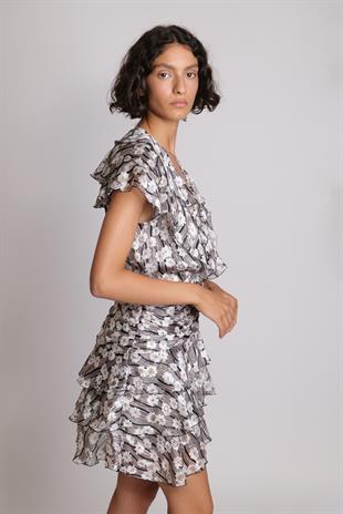 Kat Kat Floral Desenli Mini Elbise