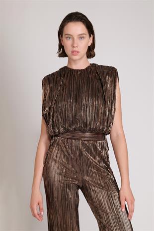 Metalize Piliseli Pantolon