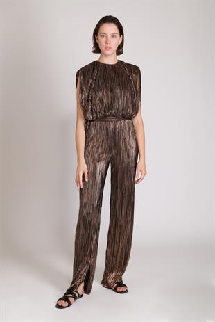 Metalize Piliseli Pantolon