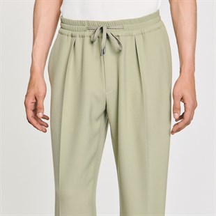 Açık Haki Belden Bağlamalı Pantolon