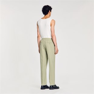 Açık Haki Belden Bağlamalı Pantolon