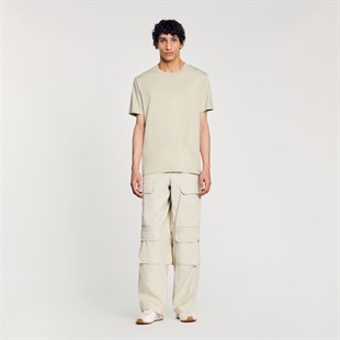 Açık Haki Logo Detaylı T-shirt