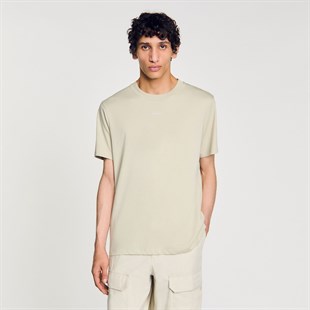 Açık Haki Logo Detaylı T-shirt