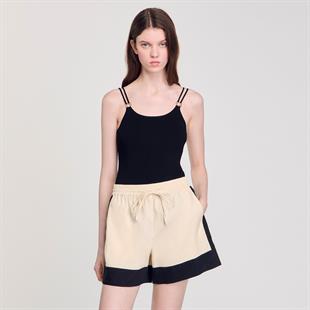 Aksesuar detaylı Siyah Bodysuit