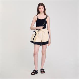 Aksesuar detaylı Siyah Bodysuit