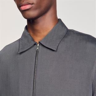 Antrasit Fermuar Kapama Ceket