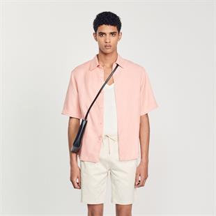 Belden Bağlamalı Ekru Pamuklu Şort