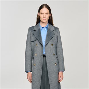 Belden Bağlamalı Yün Palto