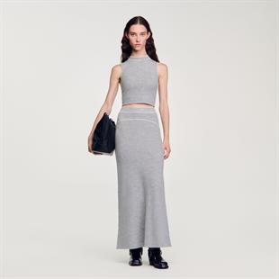 Biye Detaylı Askılı Triko