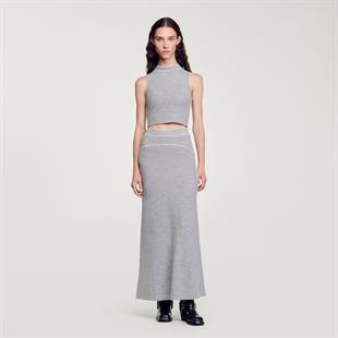 Biye Detaylı Askılı Triko