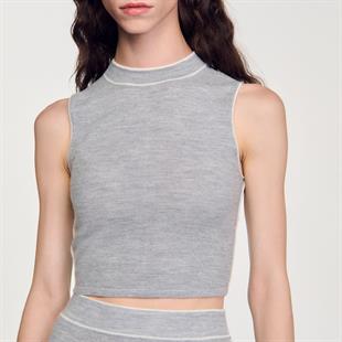 Biye Detaylı Askılı Triko