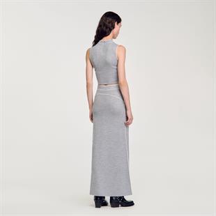 Biye Detaylı Askılı Triko