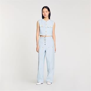 Biye Detaylı Tüvit Yelek