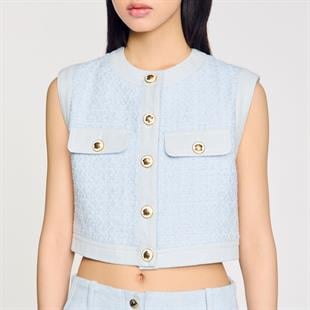 Biye Detaylı Tüvit Yelek